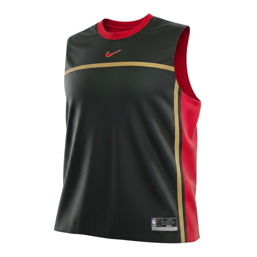 Nike Basketball Reversible Jersey‎ Shirt Black Red Gold Mens Sleeveless Top